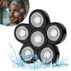 6 Head Shaver Heads, Sjpzwcrl Bald Head Shaver Replacement Head, Universal Replacement Shaver Head for Bald Men, Black view 1