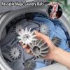 10Pcs Anti-Winding Washing Machine Ball, Laundry Ball Laundry Dryer Balls, Reusable Silicone Soft Washing Balls, Alternative for Quick Washing Washing Machine (White) view 3