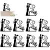 10 Pcs Acrylic Wedding Cake Toppers Cake Decoration Accessories Engagement Party Bride and Groom Cake Topper view 1
