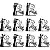 10 Pcs Acrylic Wedding Cake Toppers Cake Decoration Accessories Engagement Party Bride and Groom Cake Topper view 2