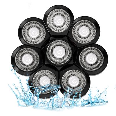 Bald Head Shaver Replacement Heads: 8D Electric Razor Heads for Beard and Hair Zero Absolute 0 mm Men's Electric Shaver 8D Replacement Heads Beard Trimmer Hair Clipper