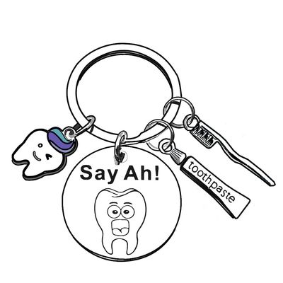 Dentist Gifts Keychains for Dental Hygienist Thank You Gifts for DH Future Dentist Orthodontist Assistant Funny Dental Office Appreciation Christmas Retirement Graduation Dental Hygiene Week Presents,