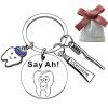Dentist Gifts Keychains for Dental Hygienist Thank You Gifts for DH Future Dentist Orthodontist Assistant Funny Dental Office Appreciation Christmas Retirement Graduation Dental Hygiene Week Presents, view 2