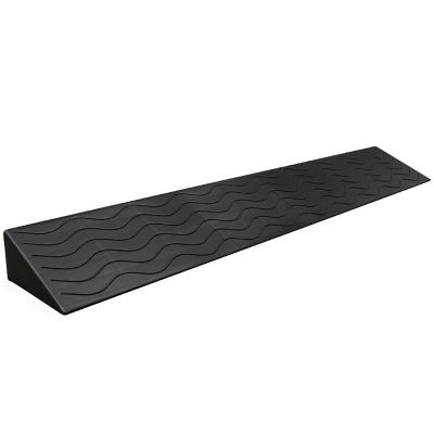 MINUSE Non-Slip Wheelchair Ramp,Portable Threshold Ramp for Indoor or Outdoor,Bathroom,Doorways,Supermarkets Entrance,Garage EntrancePP Plastic Material (Color : Negro, Size : 39x6.2x2.7in)