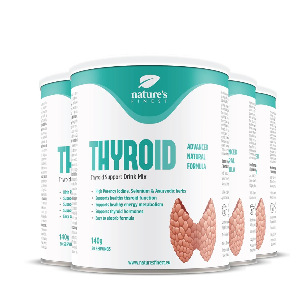 Nature's Finest Thyroid Support Drink | Herbal Formula for Healthy Thyroid Function | Boost Energy & Metabolism | Made with Natural Ingredients | 3rd Party Quality Tested