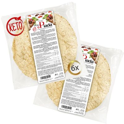 Keto Protein Wraps Line@ - 0,3g Sugars, 8,8g Protein per wrap - Tortillas Keto Snack, high Protein, Low Calories (12 Wraps (2 packs of 6 wraps, 480g))