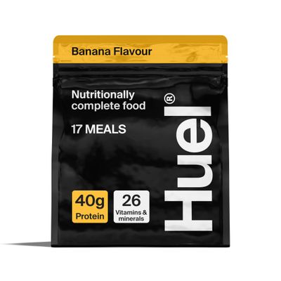 Huel Black Edition High Protein Complete Meal Replacement, 17 Meals, Banana Flavour, 40g of Protein Per Serving, Ready Meals, Vegan Protein Powder, Gluten-Free, Non-GMO