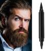 Dioche 2 in 1 Men's Beard Pencil Filler, Dark Brown, Black, Long Lasting, Full Coverage, Deep Skin Tone, Beard Grooming Product view 2