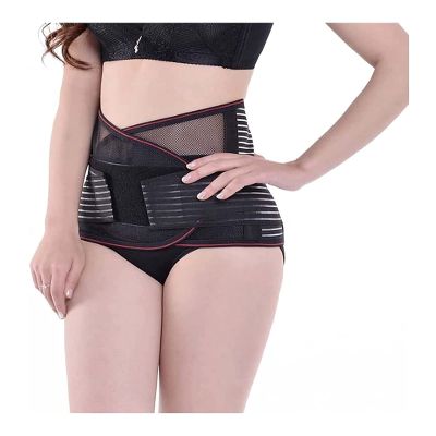 MLAQLS Therapy Lumbar Back Brace for Men & Women Support for Pain Relief and Injury Prevention Adjustable Breathable and Lightweight Materia (Black XXL)