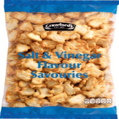 CRAWFORD'S SALT & VINEGAR FLAVOUR SAVOURIES 200G - 8 PACK
