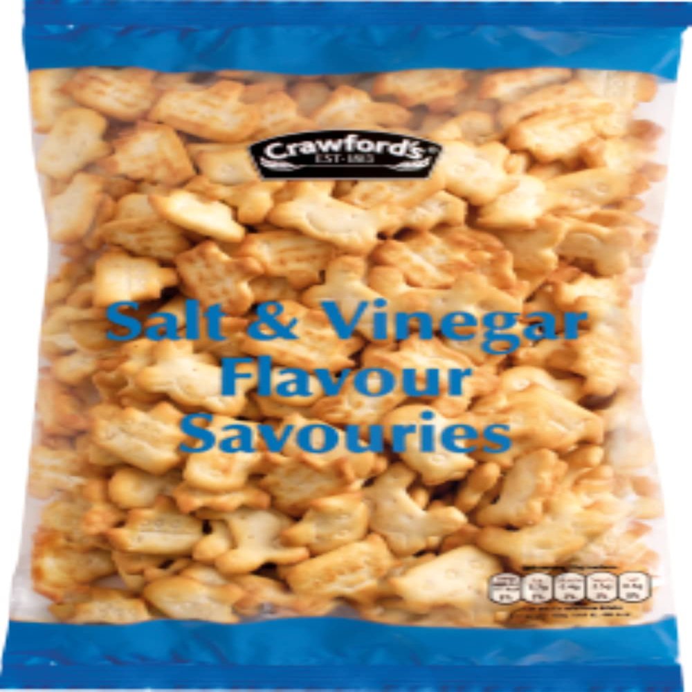 CRAWFORD'S SALT & VINEGAR FLAVOUR SAVOURIES 200G - 8 PACK