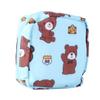 Cabilock Large Capacity Sanitary Napkin Storage Pouch Zipper Blue Brown Bear Printed Sanitary Napkin Organizer Purse Holder for Women and Teen Girls Travel view 1