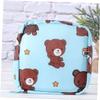Cabilock Large Capacity Sanitary Napkin Storage Pouch Zipper Blue Brown Bear Printed Sanitary Napkin Organizer Purse Holder for Women and Teen Girls Travel view 3