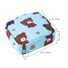 Cabilock Large Capacity Sanitary Napkin Storage Pouch Zipper Blue Brown Bear Printed Sanitary Napkin Organizer Purse Holder for Women and Teen Girls Travel view 4