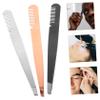 ABOOFAN 3pcs Professional Eyebrow Tweezers Comb Stainless Steel Pointy Scissor Tweezers for Women Makeup Tools view 4