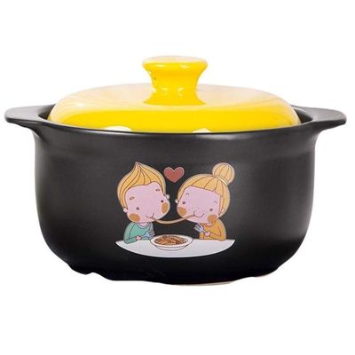 Clay Casserole Pot Terracotta Stew Pot Ceramic Casserole - Energy Saving Time Saving, Heat Storage Heat Preservation (A Capacity 2L)