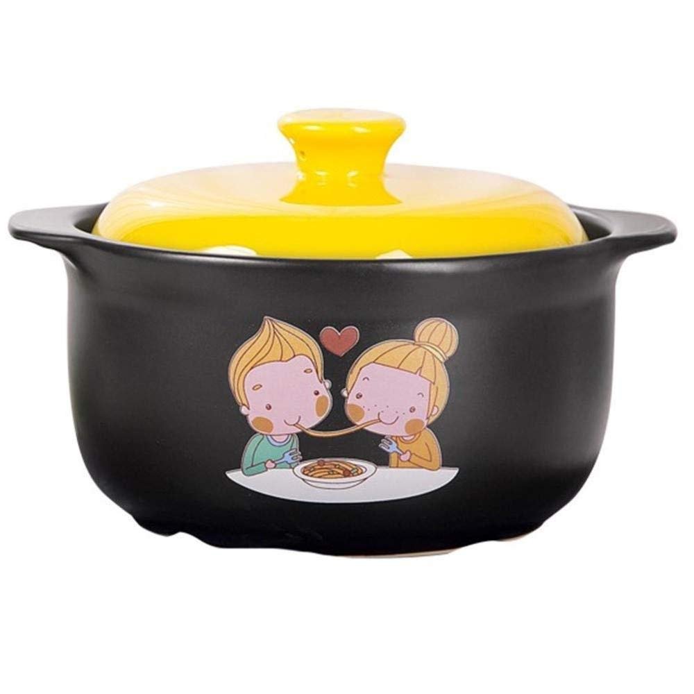 Clay Casserole Pot Terracotta Stew Pot Ceramic Casserole - Energy Saving Time Saving, Heat Storage Heat Preservation (A Capacity 2L)