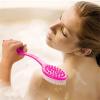 1pc Back Body Bath Shower Cleaning Brushes Bath Brush Long Handle Exfoliating Scrub Skin Massager Exfoliation Bathroom Brush (Pink) view 4