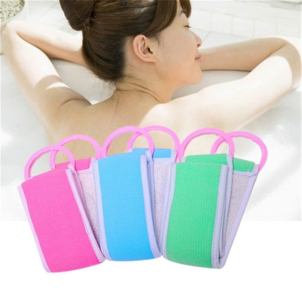 1 Pcs Shower Brushes Bath Towels Rubbing Back Mud Peeling Body Massage Shower Extended Scrubber Skin Clean Shower Brushes (Green)