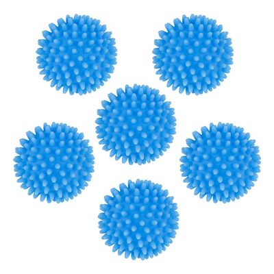 6 Pcs Dryer Balls, 2.5 in Reusable Laundry Soften and Fluff Laundry Washing Balls (Blue)