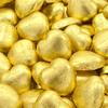 Wyeland Confectionery Luxury Milk Chocolate Hearts - For Wedding Favours, Anniversary, and Mothers Day - 20 Gold Hearts view 2