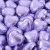 Wyeland Confectionery Luxury Milk Chocolate Hearts - For Wedding Favours, Anniversary, and Mothers Day - 100 Lilac Hearts view 2
