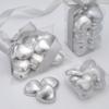 Wyeland Confectionery Luxury Milk Chocolate Hearts - For Wedding Favours, Anniversary, and Mothers Day - 50 Silver Hearts view 3