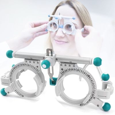 GEHPYYDS Adjustable Optical Trial Lens Frame PD 48-80mm Universal Optical Trial Frame,Titanium Optical Test Eyepiece,Eye Test Glasses Optometry Lens Frame for Test Optician