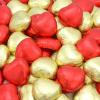 Wyeland Confectionery Red & Gold Luxury Milk Chocolate Hearts Foil-Wrapped - Pack of 50 - For Wedding Favours and Mothers Day view 2