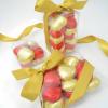 Wyeland Confectionery Red & Gold Luxury Milk Chocolate Hearts Foil-Wrapped - Pack of 50 - For Wedding Favours and Mothers Day view 4