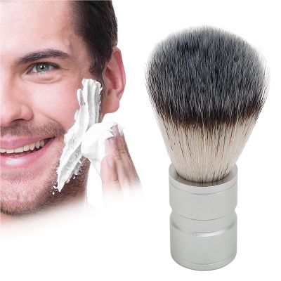 Men Beard Brush, Hand Crafted Beard Foam Brush, High end Synthetic Mens Shave Brush for Father Husband Boyfriend Birthday and Valentines Day Gifts