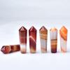 1PC 100% Natural Red Agate Crystal Pendant Stone Tower Mineral Crystal Home Decor Carnelian Gift,Crystal Point view 4