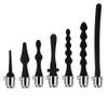 Anal Butt Plug Douche Anal Cleaning Switch Faucet Attachment Silicone Shower Metal Butt Plug Nozzle Tip Gay Massager view 3