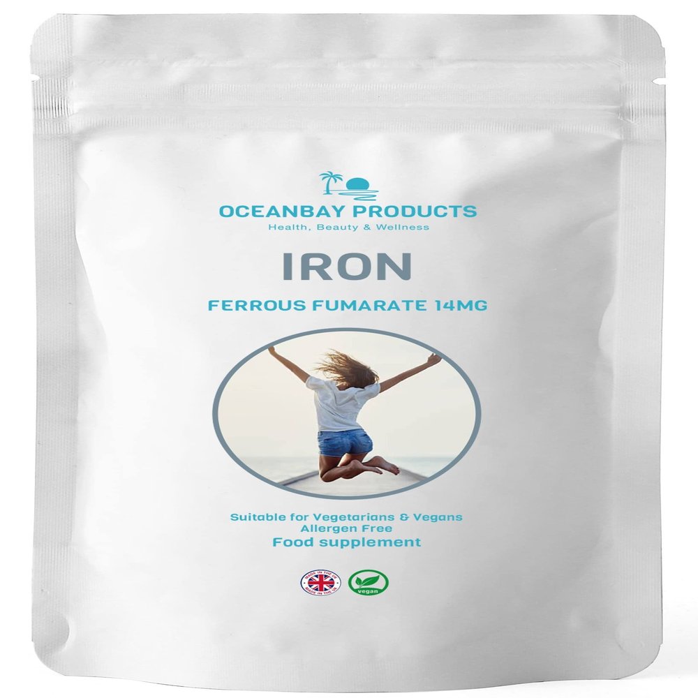 Iron Tablets Ferrous Fumarate 14mg Supports The Immune System and Cognitive Function. Easy to Swallow Micro Tablets for Reducing Tiredness and Fatigue (120 Mini Tablets)