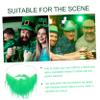 ifundom 4pcs Green Fake Beard for St Patrick's Day Creative Cosplay Prop Lint Beard Mustache Decoration for Party Photo Shoot view 3