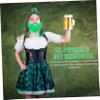 Abaodam 4pcs Green Fake Beard for St Patrick's Day Party Funny Cosplay Costume Prop Dense Hair for Irish Celebration and Photo Shoots view 2