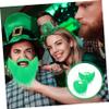 Abaodam 4pcs Green Fake Beard for St Patrick's Day Party Funny Cosplay Costume Prop Dense Hair for Irish Celebration and Photo Shoots view 3