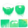 Abaodam 4pcs Green Fake Beard for St Patrick's Day Party Funny Cosplay Costume Prop Dense Hair for Irish Celebration and Photo Shoots view 4