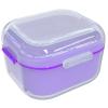 ARGOMAX Denture Case, Denture Cup for Soaking Dentures, Thorough Cleaning of Dentures, Retainer, Clear Braces (Clear Case + Purple Filter and Tray). view 1