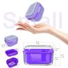 ARGOMAX Denture Case, Denture Cup for Soaking Dentures, Thorough Cleaning of Dentures, Retainer, Clear Braces (Clear Case + Purple Filter and Tray). view 3