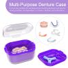 ARGOMAX Denture Case, Denture Cup for Soaking Dentures, Thorough Cleaning of Dentures, Retainer, Clear Braces (Clear Case + Purple Filter and Tray). view 4