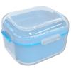 ARGOMAX Denture Case, Denture Cup for Soaking Dentures, Thorough Cleaning of Dentures, Retainer, Clear Braces (Clear Case + Light Blue Filter and Tray). view 1