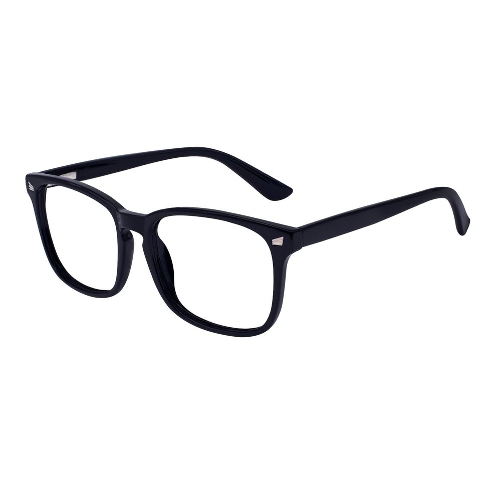 OCCI CHIARI Lightweight Men's Reading Glasses 2.75 Medium Rectangle Readers Glasses for Men Glasses for Reading Metal Spring Hinge (Black 275)