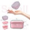 ARGOMAX Denture Case, Denture Cup for Soaking Dentures, Thorough Cleaning of Dentures, Retainer, Clear Braces (Clear Case + Pink Filter and Tray). view 3
