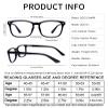 OCCI CHIARI Men's Reading Glasses 2.5 Medium Rectangle Readers Glasses for Men Lightweight Glasses for Reading Metal Spring Hinge(Black, 250) view 3