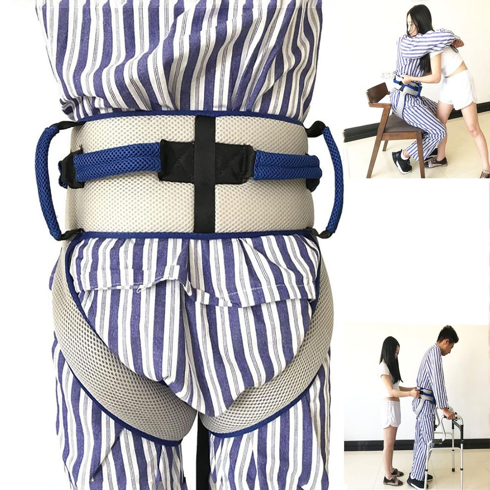 CEEBUS Gait Belts with Leg Rings Medical Nursing Belt,Helping Transfer,Training& Physical Therapy for Bariatrics,Pediatric,Elderly Assist Device (Size : L(95-135cm))