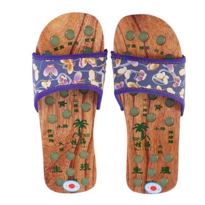 Healeved 1 Pair Foot Massage Slippers Womens Adjustable Strap Slippers for Foot Pain Relief Magnetic Massage Shoes Summer Sandals Size 39 Navy