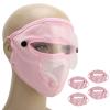 Face Mask, Comfortable, Machine Washable, Lightweight for Outdoor Use, Face Cover Sunscreen Sun Protection Face Wrap Holder Full Size with Eye Protector for Outdoor Activities (Pink) view 2