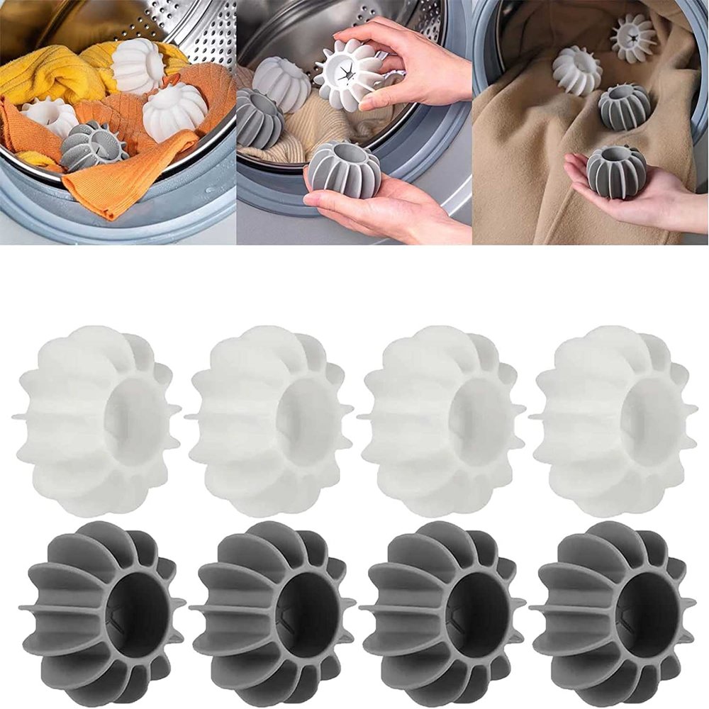 6/10PCS Anti-Winding Washing Machine Ball, Reusable Soft Silicone Dryer Balls for Anti-Winding Clothes & Deep Cleaning for Quick Washing Washing Machine (Color : 6pcs-All)