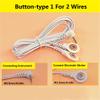 4PCS Replacement TENS Lead Wires 3.5mm Plug to 3.5 mm Snap Replace Cable Lead Wires for TENS Unit Physiotherapy Machine view 3